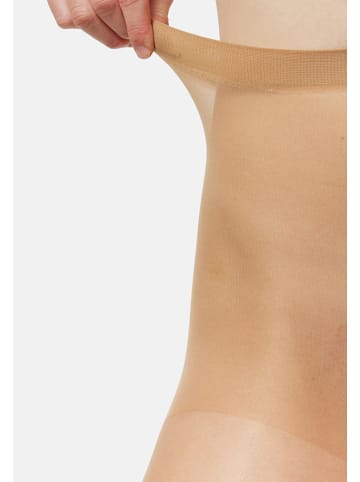 Nur Die 3er-Set: Strumpfhose "Seidenfein" in Beige - 15 DEN