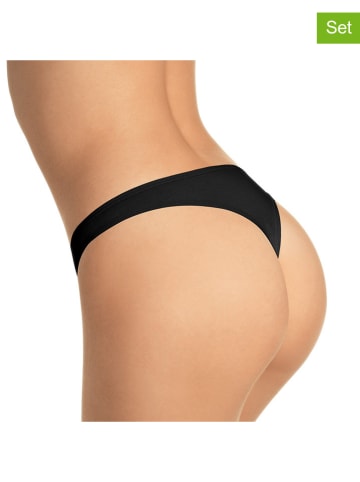 Nur Die Stringi (5 par) w kolorze czarnym