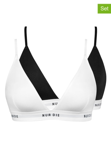 Nur Die 2er-Set: Soft-BH in Schwarz/ Weiß