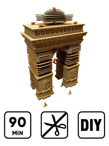 Cartonic Puzzle 3D "Arc de Triomphe Paris" w kolorze jasnobrązowym