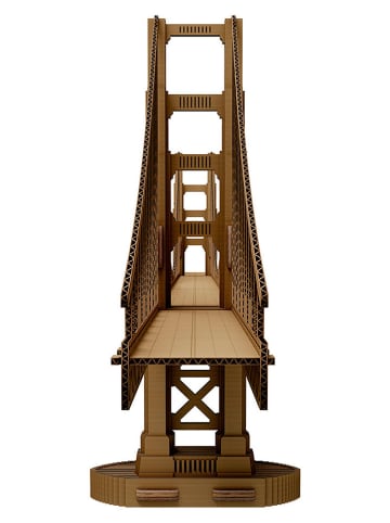 Cartonic Puzzle 3D "Golden Gate Bridge" w kolorze jasnobrązowym