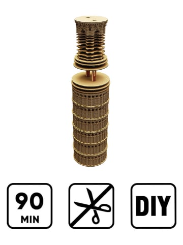 Cartonic Puzzle 3D "Leaning Tower of Pisa" w kolorze jasnobrązowym