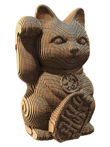 Cartonic Puzzle 3D "Lucky Cat" w kolorze jasnobrązowym