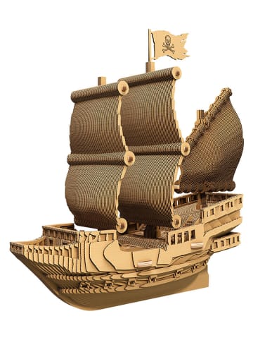 Cartonic Puzzle 3D "Pirate Ship" w kolorze jasnobrązowym