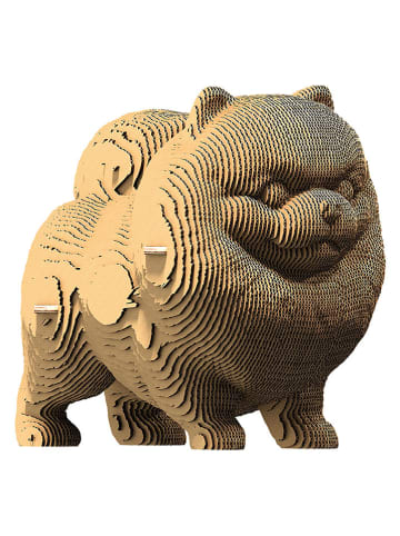 Cartonic Puzzle 3D "Pomeranian Spitz" w kolorze jasnobrązowym