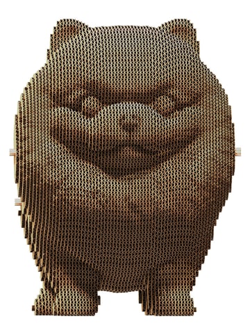 Cartonic Puzzle 3D "Pomeranian Spitz" w kolorze jasnobrązowym