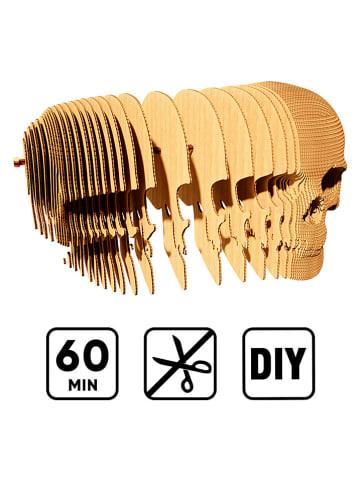 Cartonic Puzzle 3D "Skull" w kolorze jasnobrązowym