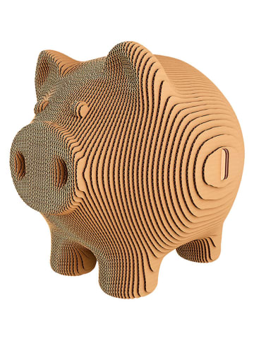 Cartonic Puzzle 3D "Piggy Money Bank" w kolorze jasnobrązowym