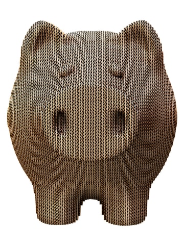 Cartonic Puzzle 3D "Piggy Money Bank" w kolorze jasnobrązowym