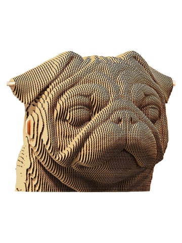Cartonic Puzzle 3D "Pug" w kolorze jasnobrązowym