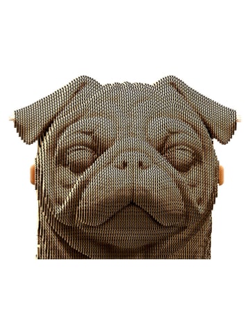 Cartonic Puzzle 3D "Pug" w kolorze jasnobrązowym