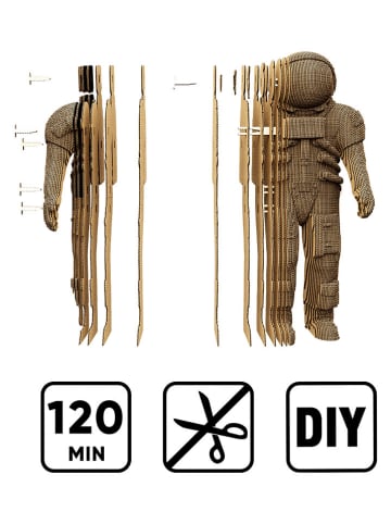 Cartonic Puzzle 3D "Astronaut" w kolorze jasnobrązowym