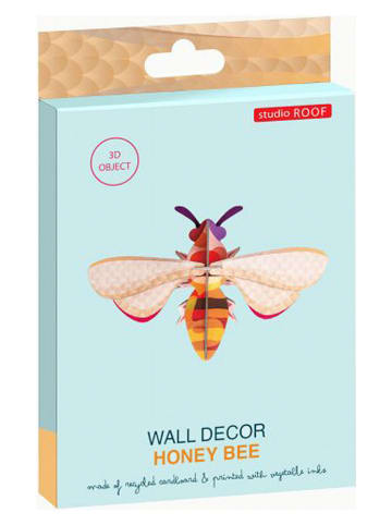 Studio ROOF Dekoracja ścienna 3D "Honey Bee" ze wzorem - 20 x 14 x 6 cm