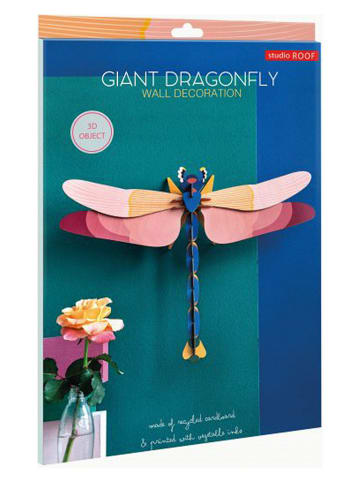 Studio ROOF 3D-Wanddekoration ''Dragonfly'' in Rosa - (B)36 x (H)47 x (T)8 cm