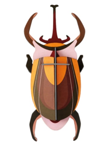 Studio ROOF 3D-Wanddekoration ''Elephant Beetle'' in Braun - (B)8 x (H)18 x (T)5,5 cm