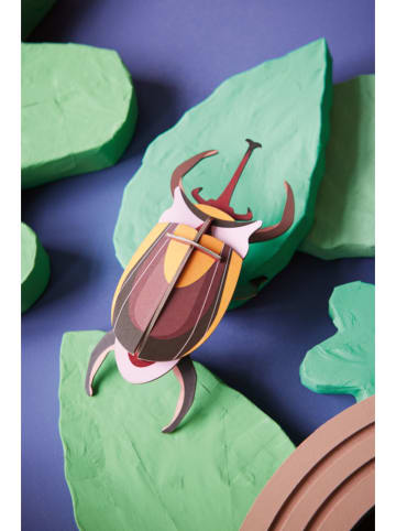 Studio ROOF Dekoracja ścienna 3D "Elephant Beetle" w kolorze brązowym - 8 x 18 x 5,5 cm