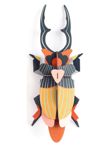 Studio ROOF Dekoracja ścienna 3D "Stag Beetle" ze wzorem - 14 x 37 x 8 cm
