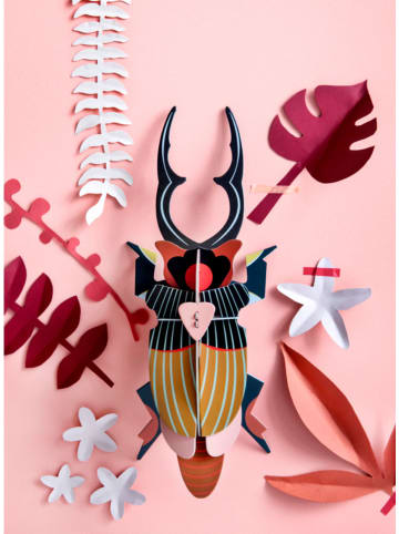 Studio ROOF 3D-Wanddekoration ''Stag Beetle'' in Bunt - (B)14 x (H)37 x (T)8 cm