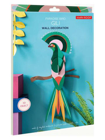 Studio ROOF 3D-Wanddekoration ''Gili'' in Grün - (B)23 x (H)27 x (T)7 cm