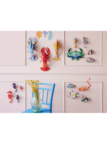 Studio ROOF 3D-Wanddekoration ''Clow. Triggerf.'' in Dunkelblau - (B)15,2 x (H)9,7 x (T)5 cm