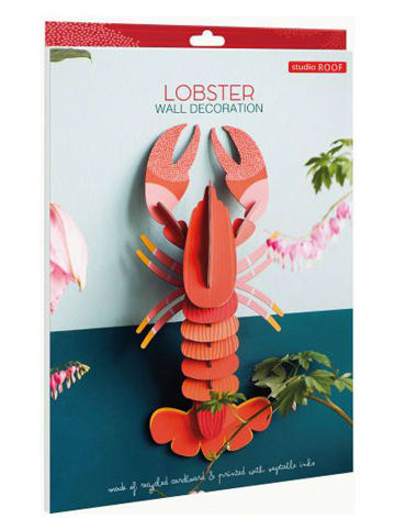 Studio ROOF 3D-Wanddekoration ''Lobster'' in Orange - (B)17 x (H)39 x (T)10 cm