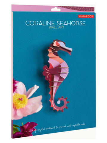 Studio ROOF 3D-Wanddekoration ''Seahorse'' in Lila - (B)5,5 x (H)11 x (T)3,1 cm