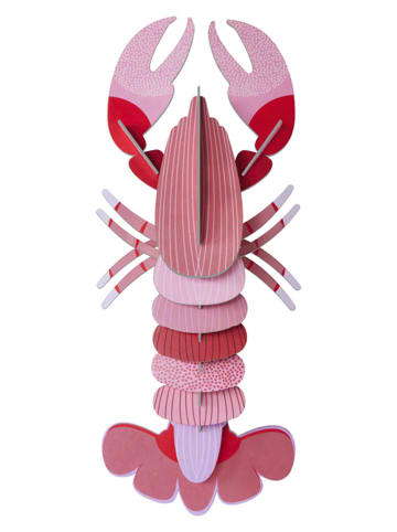 Studio ROOF 3D-wanddecoratie ''Deluxe Lobster'' roze - (B)22,5 x (H)61 x (D)15 cm