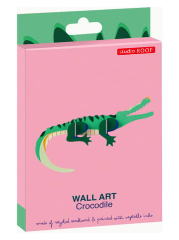 Studio ROOF 3D-Wanddekoration ''Crocodile'' in Grün - (B)17 x (H)8 x (T)4,5 cm