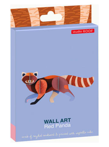 Studio ROOF 3D-Wanddekoration ''Red Panda'' in Braun - (B)15 x (H)7 x (T)4 cm
