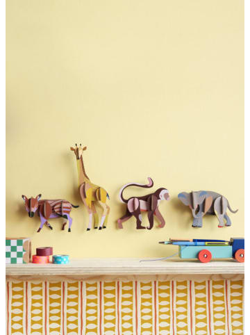 Studio ROOF 3D-Wanddekoration ''Elephant'' in Grau - (B)14,5 x (H)8 x (T)5 cm