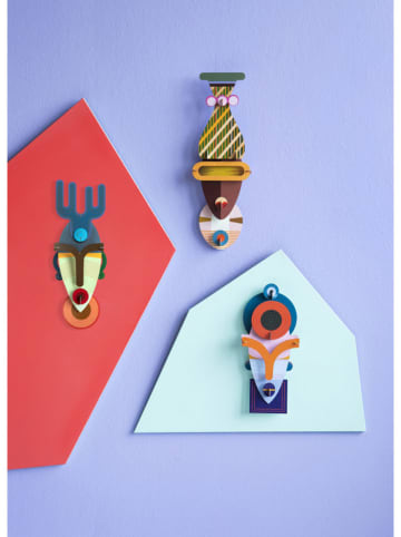 Studio ROOF 3D-Wanddekoration ''Dakar'' in Bunt - (B)15 x (H)41 x (T)5 cm