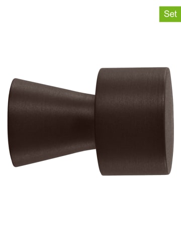 OYOY 2er-Set: Haken in Braun - (H)3,5 x Ø 2,5 cm