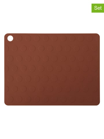 OYOY living design 2er-Set: Tischsets "Dotto" in Hellbraun - (B)45 x (H)35 cm