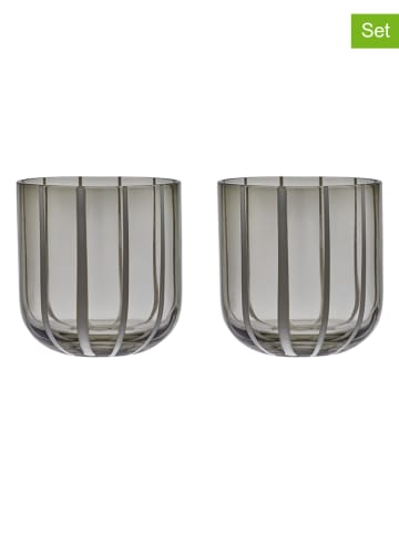 OYOY living design 2-delige set: glazen "Mizu" grijs - 200 ml