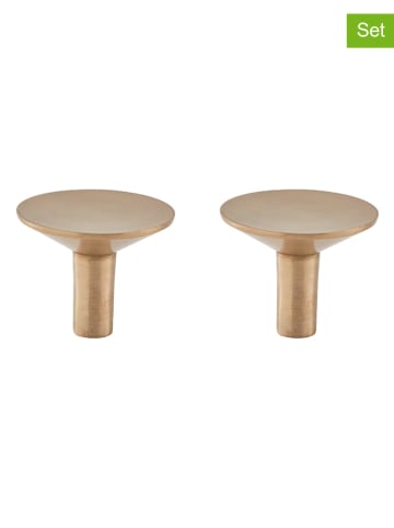 OYOY Haczyki (2 szt.) "Rina" w kolorze jasnobrązowym - wys. 3,5 x Ø 4,5 cm