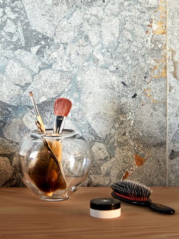 OYOY living design Vaas "Jali" transparent/lichtbruin - (H)13 x Ø 14 cm