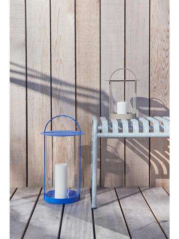 OYOY Laterne "Maki" in Blau - (H)48 x Ø 25 cm