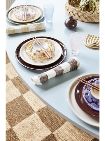 OYOY living design Dessertteller "Jali" in Hellbraun/ Weiß - Ø 15,6 cm