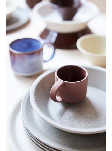 OYOY 2-delige set: espressokoppen "Yuka" bruin - (B)8 x (H)5,5 x (D)6 cm