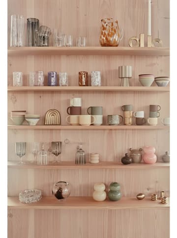 OYOY living design 2-delige set: espressokoppen "Yuka" beige - (B)8 x (H)7,5 x (L)11 cm