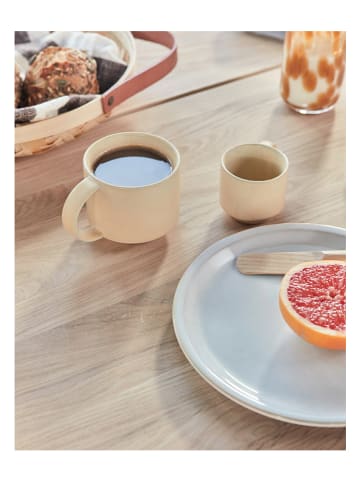 OYOY 2-delige set: espressokoppen "Yuka" beige - (B)8 x (H)5,5 x (D)6 cm
