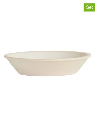 OYOY 2er-Set: Suppenteller "Yuka" in Beige - Ø 19 cm