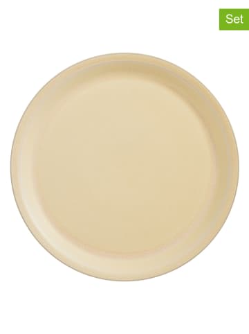 OYOY 2er-Set: Dessertteller "Yuka" in Beige - Ø 22 cm