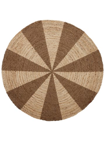 OYOY living design Dywan w kolorze brązowo-beżowym - Ø 120 cm