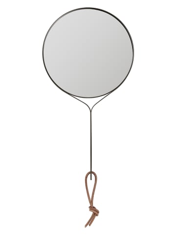 OYOY Handspiegel "Mira" in Schwarz - (H)25 x Ø 15,5 cm