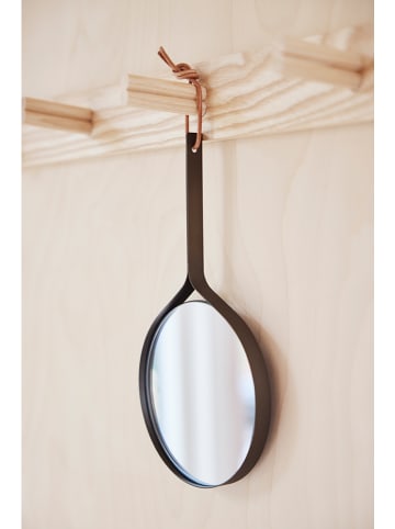 OYOY Lusterko ręczne "Mira" w kolorze czarnym - wys. 25 x Ø 15,5 cm