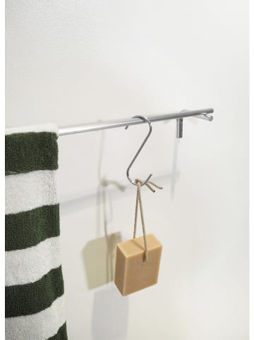 OYOY Handdoekhouder "Pieni" zilverkleurig - (L)74 cm