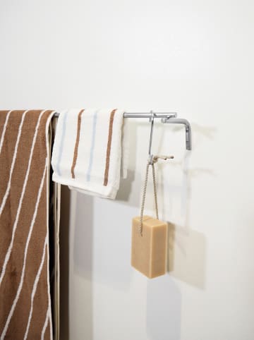 OYOY Handdoekhouder "Pieni" zilverkleurig - (L)74 cm