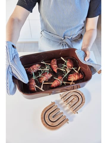 OYOY living design Ovenschaal "Yuka" bruin - (L)40 x (B)22 x (H)7,7 cm