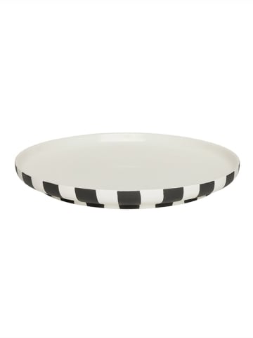 OYOY living design Speiseteller ''Toppu'' in Weiß/ Schwarz - Ø 26,5 cm
